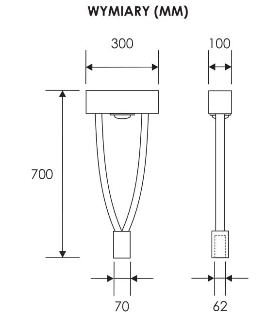 Lampa parkowa LED oprawa na słup TULIPAN DUO