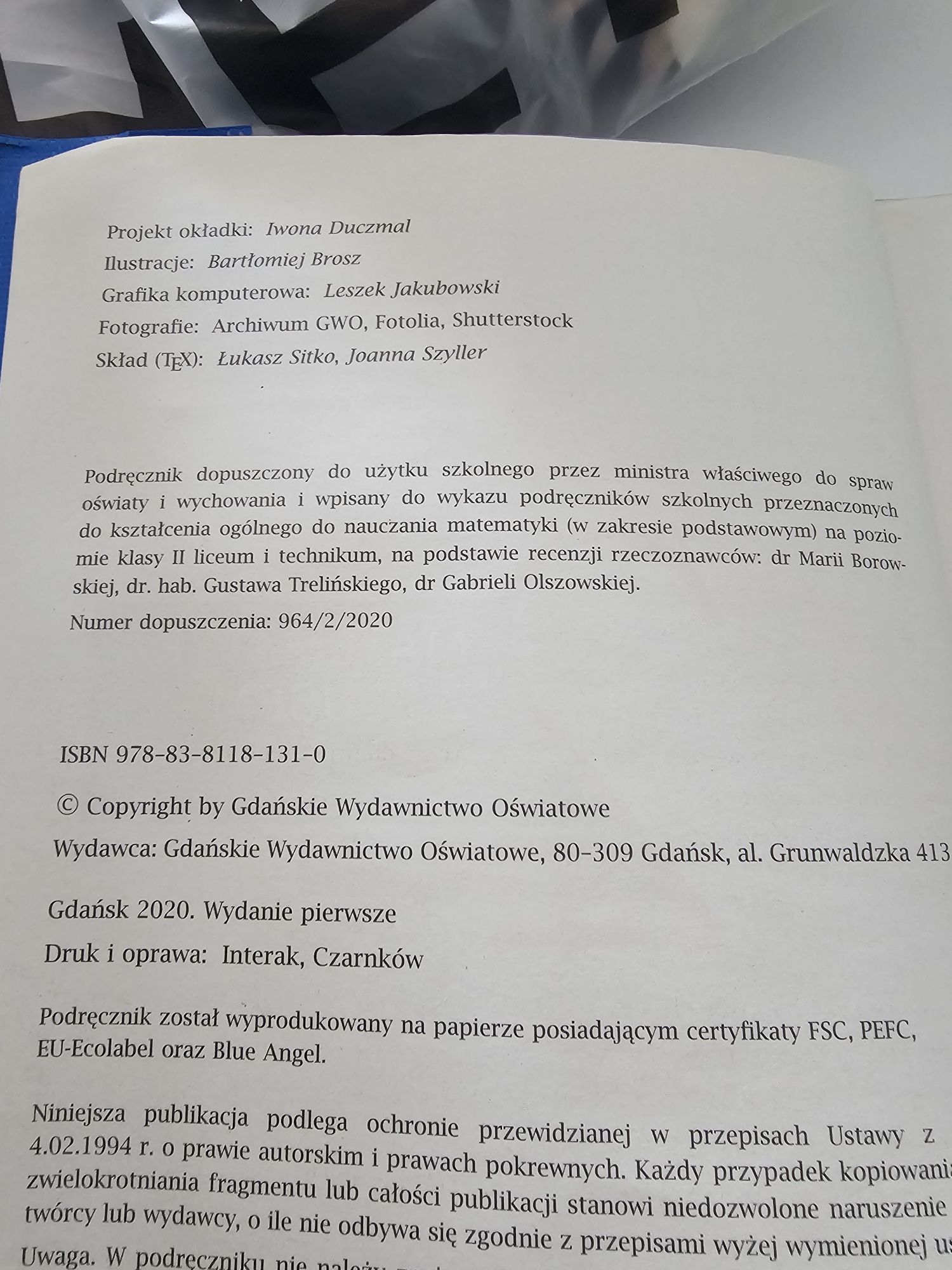 Matematyka z Plusem 2 Zakres Podstawowy liceum I technikum