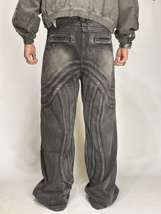 NFS NO FAITH STUDIOS baggy faded jeans archive opium джинсы черные S M