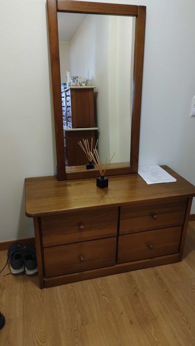 Movel de entrada com espelho