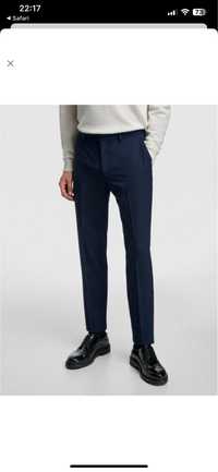 Чоловічі брюки темно-сині Zara man