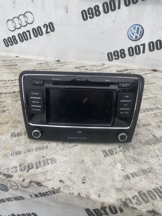 Радио магнитола Bolero  2-din Skoda Superb2