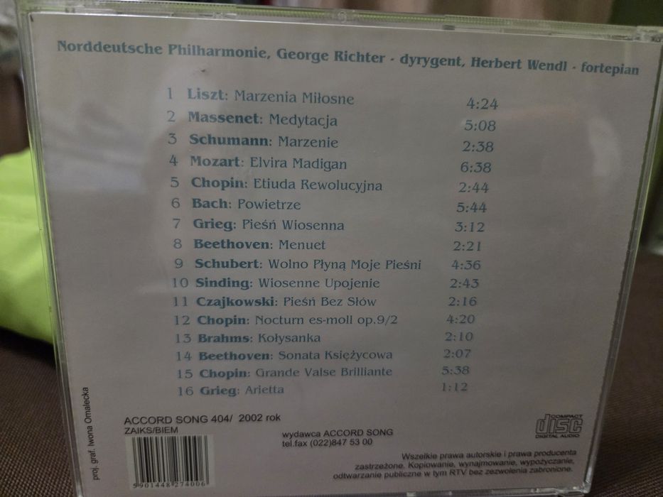 Marzenia miłosne płyta CD