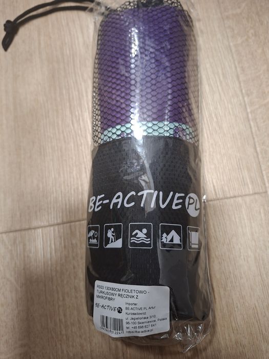 Fioletowo-turkusowy ręcznik szybkoschnący z mikrofibry NOWY 130x80