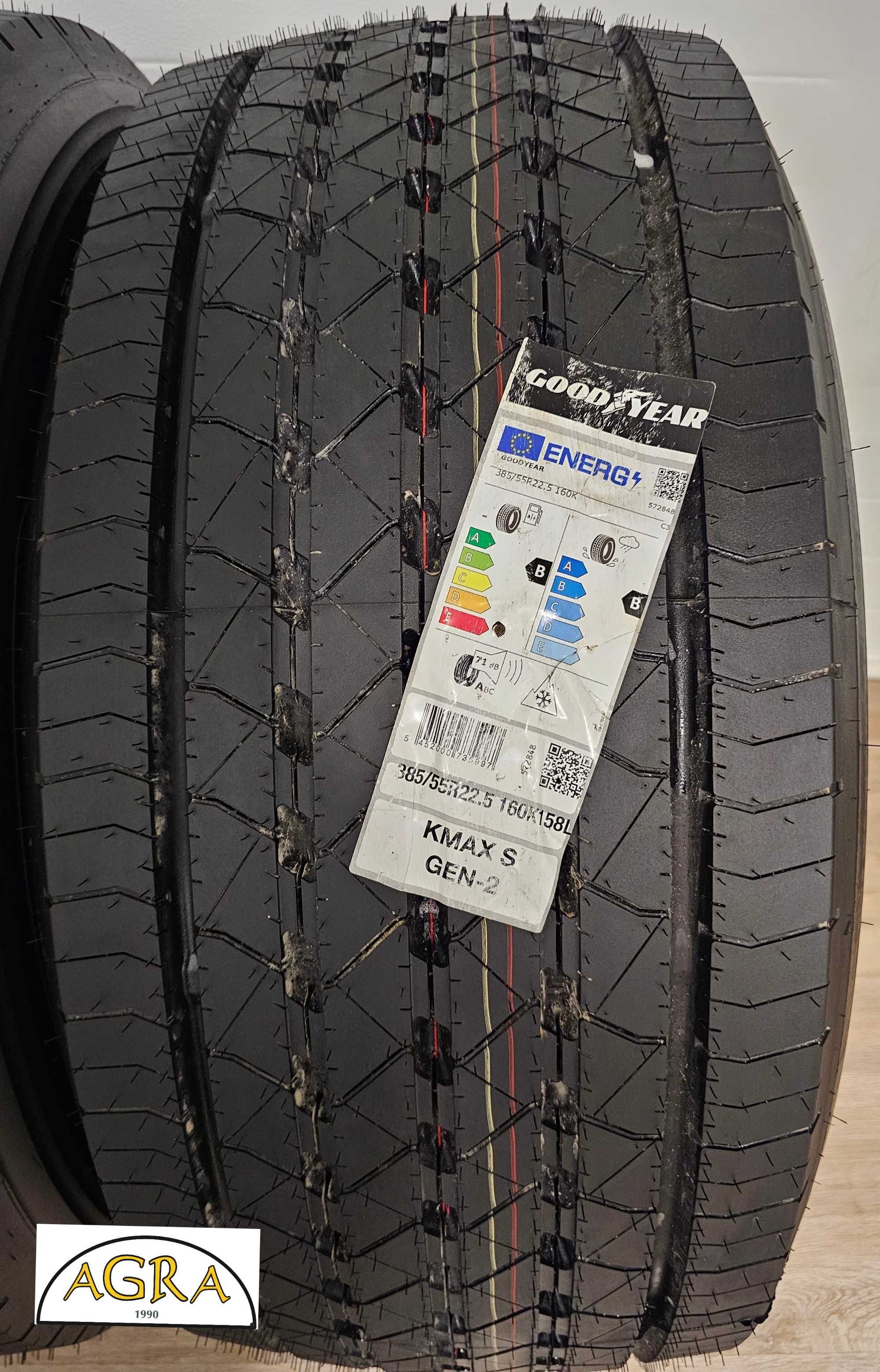 385/55R22.5 (2010netto) GOODYEAR  KMAX S opona opony przód prowadząca