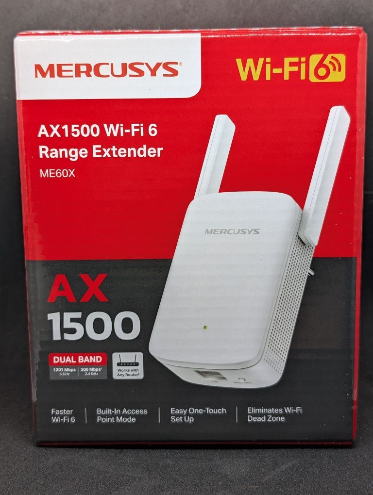 Wzmacniacz sieci MERCUSYS ME60X Wi-Fi 6 WPA3