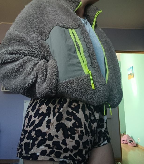 Kurtka s miś Teddy futerko brązowe krótkie