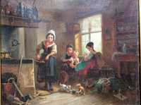 Живопись антикварн Германия, 1816-1887,оригинал.Масло