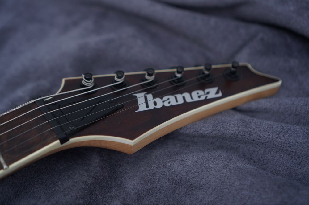 Ibanez RGIR20FE iron label EMG Walnut Flat Mahoń