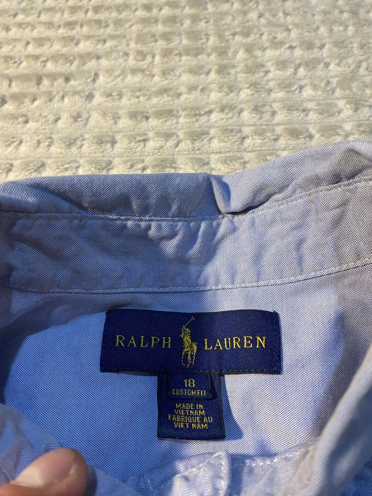 Женская хлопковая голубая рубашка POLO Ralph Lauren | S размер
