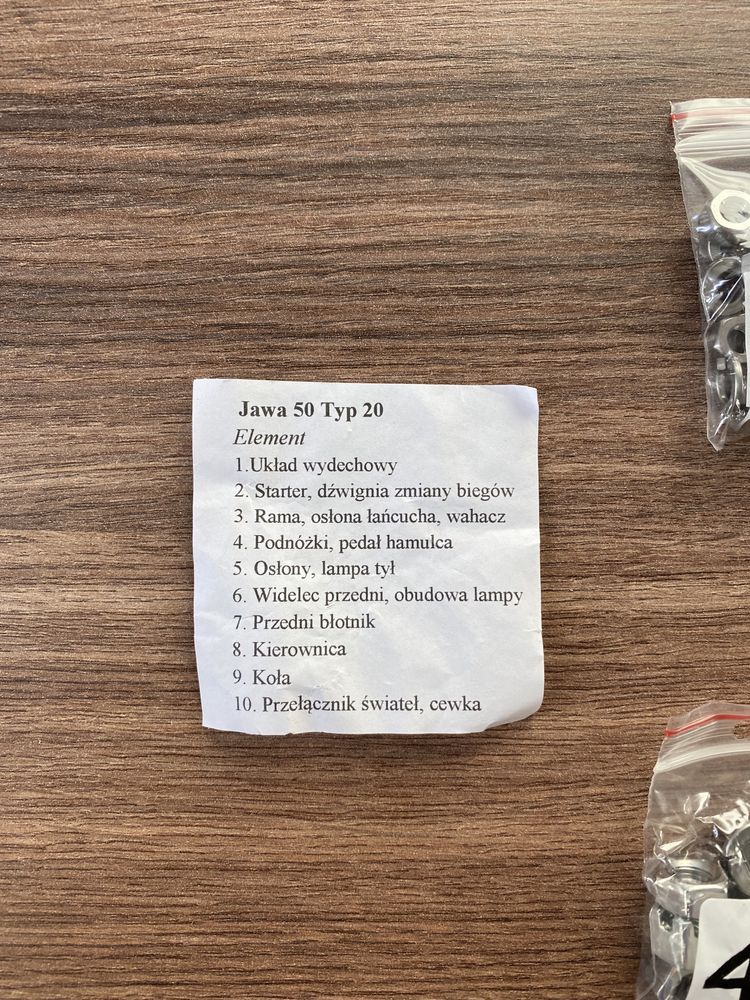 NOWY komplet śrub śruby NIERDZEWNE JAWA 50 TYP 20 kaczka pancerka