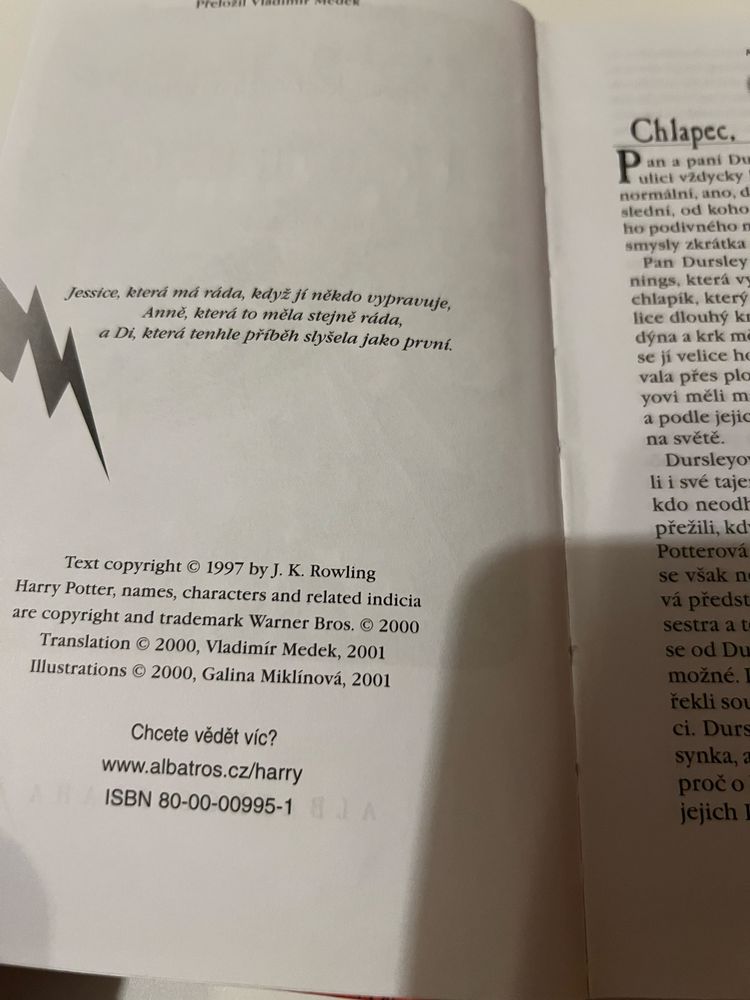 Harry Potter i Kamień Filozoficzny po czesku