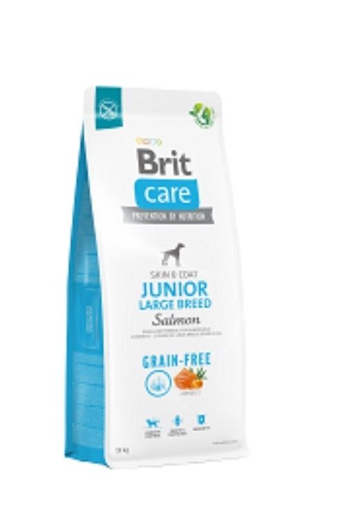 NEW Brit Care Dog Grain-free Junior Large Breed Salmon 12kg