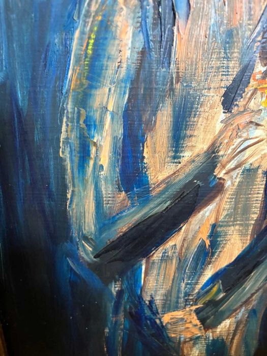 A minha pintura a óleo original assinada, "A Criança de Maria".