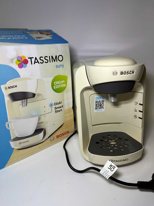 Ekspres ciśnieniowo-przelewowy Tassimo TAS3107GB 1300 W beżowy/brązowy