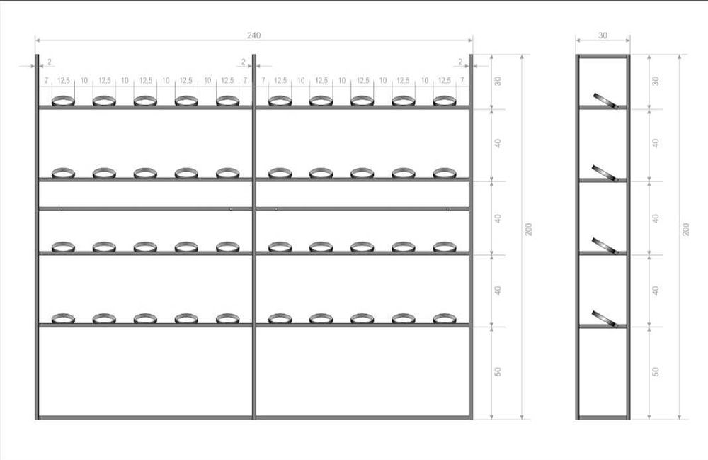 Металева поличка для квітів