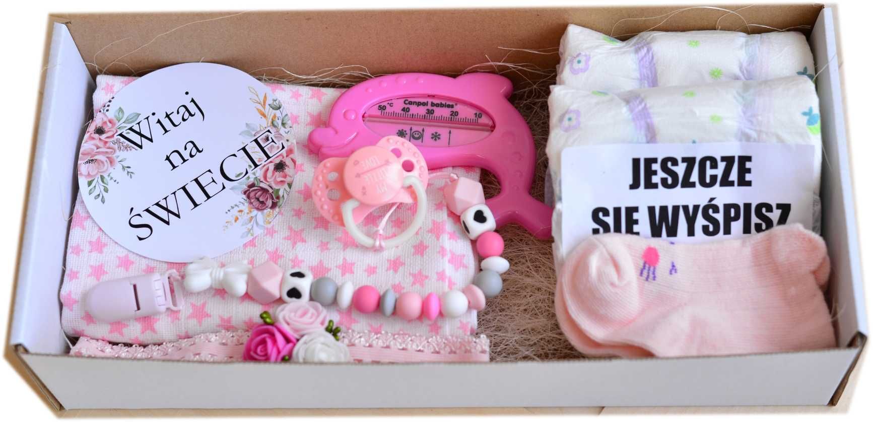 Piękny ZESTAW prezentowy BOX na BABY  Shower dla Chłopca