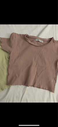 zestaw topow pull&bear krotkie crop top