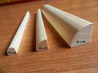 Listwy wykończeniowe drewniane ćwierćwałek wypukły  OLX Narew 15x15
