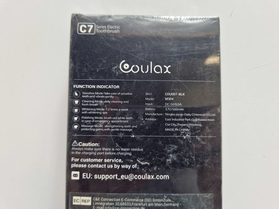 Coulax sonic elektryczna szczoteczka do zębów + 7 końcówek