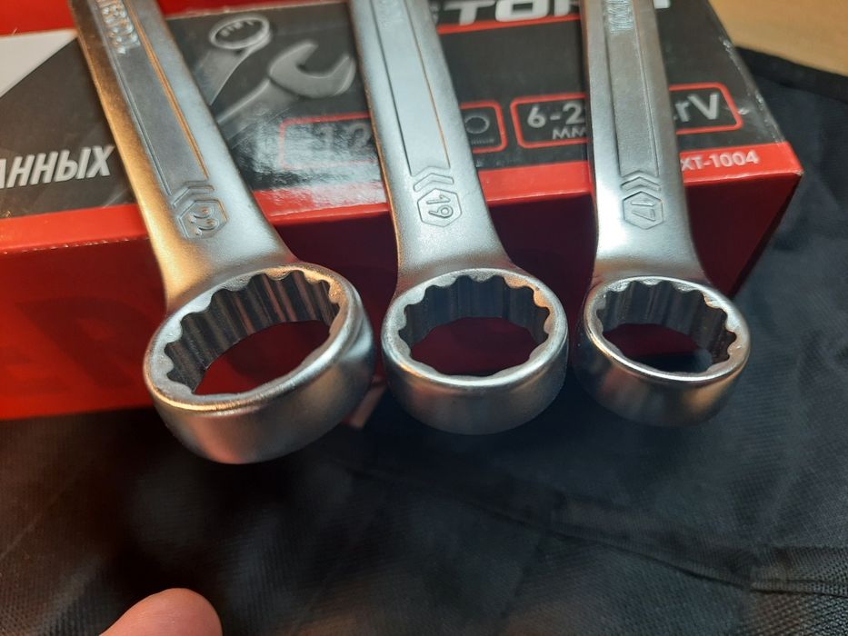 Набір ключів комбінованих 12од  6-22 мм, Cr-V, чохол INTERTOOL XT-1004