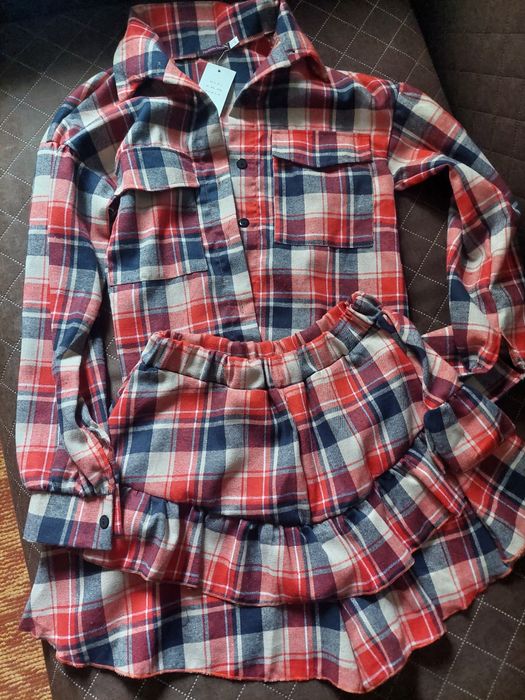 Костюм двійка сорочка + шорти-спідниця