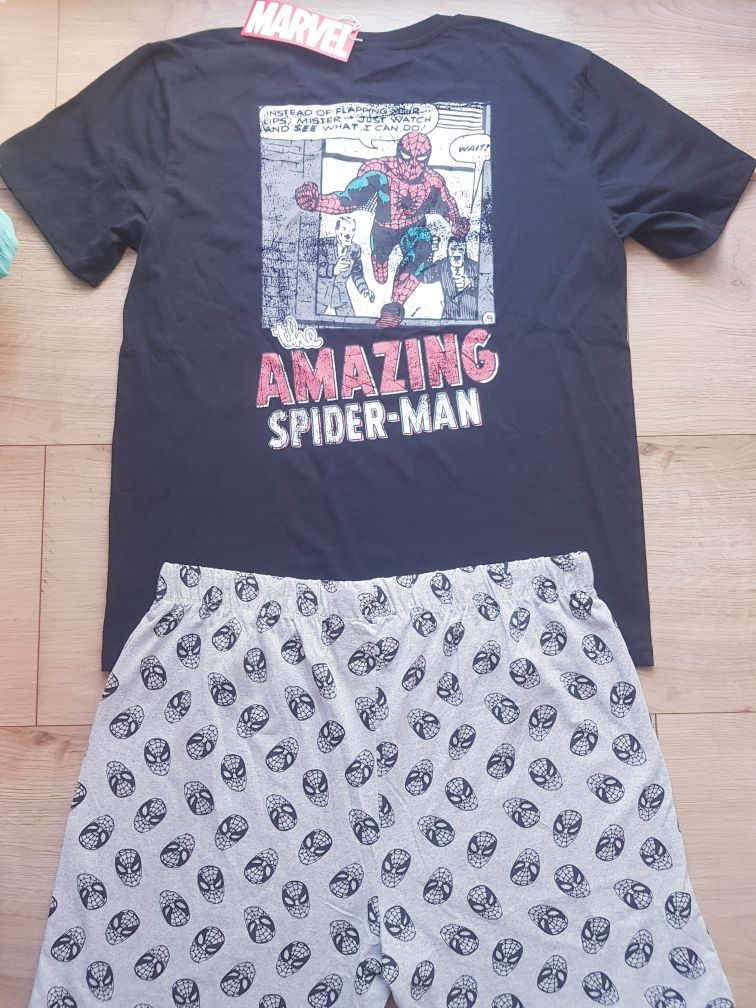 Nowa bawełniana piżama męska marki Marvel Spider-man rozmiar 2XL