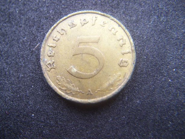 Stare monety 5 reichsfenig 1938 A Niemcy /2.2