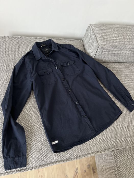 Koszula granatowa L casual 100% bawełna House Premium
