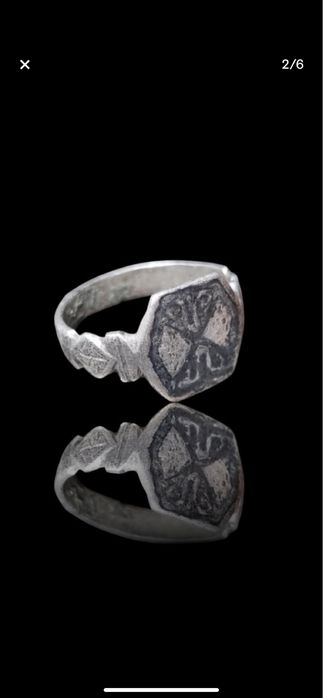 Antiguidade Mediaval, era dos cruzados, selar impressionante e raro