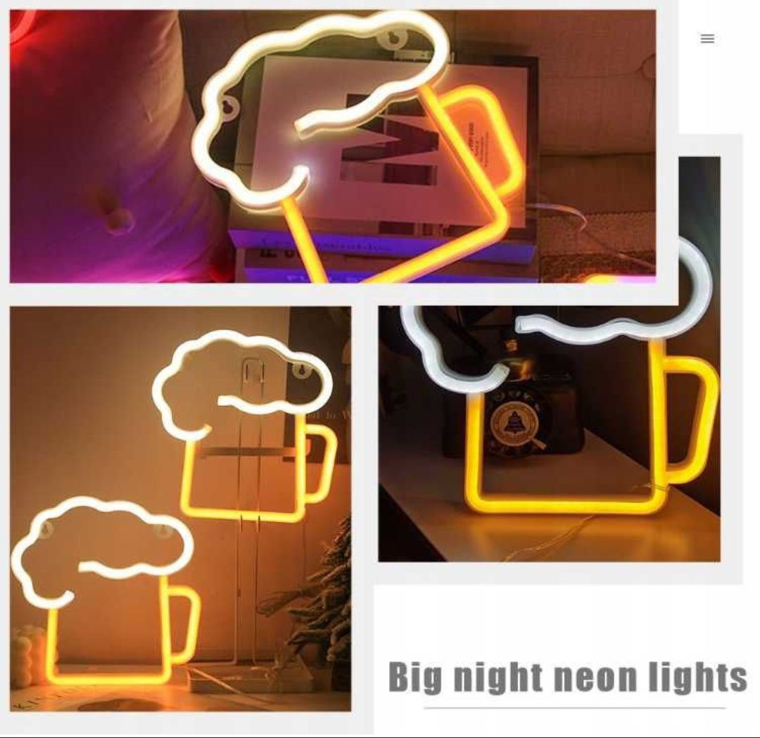 Znak LED neon piwo