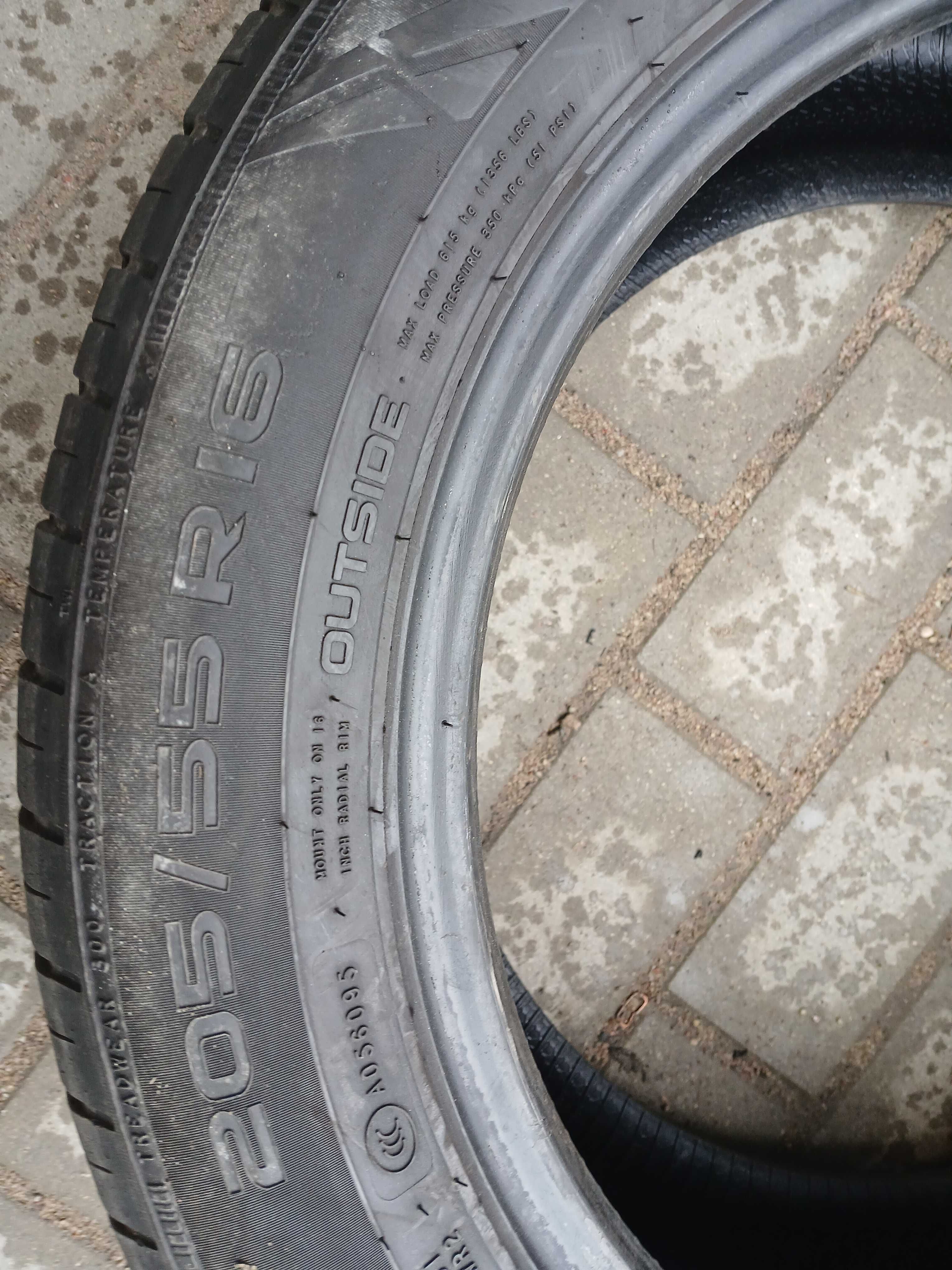 2x używane opony letnie 205/55 R16 Nokian 2021r Gwarancja Montaż