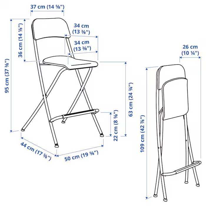 IKEA hokery stołki barowe Franklin srebrne/białe
