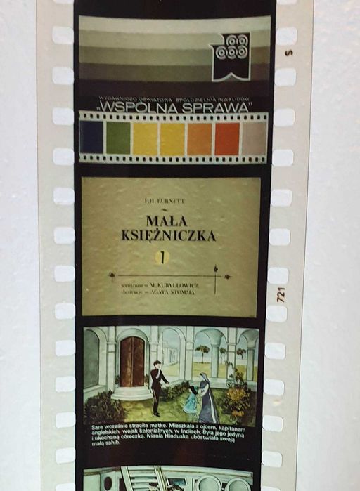 Bajka Klisza rzutnik ANIA PRL Mała księżniczka - 2 szczęści Unikat