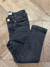 ZARA spodnie jeansy dziewczęce 104 bdb, szare, grafitowe