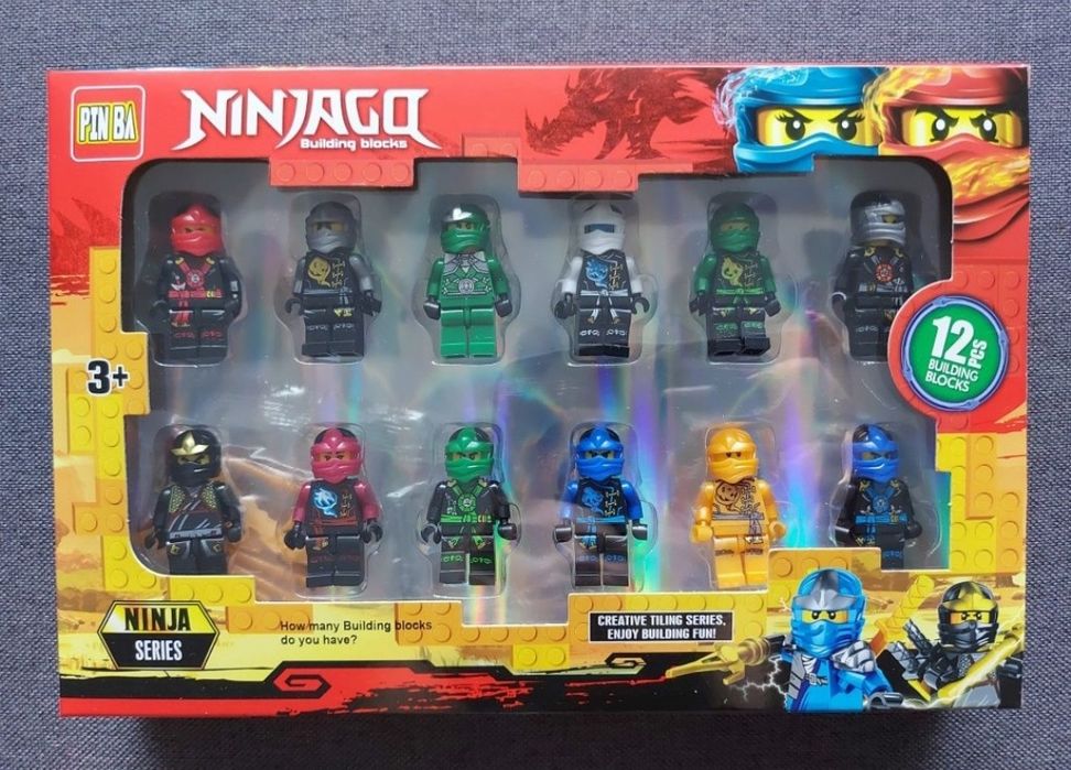 ZESTAW FIGUREK NINJAGO XXL 12 szt Ludziki Klocki Pasują do LEGO Nowe