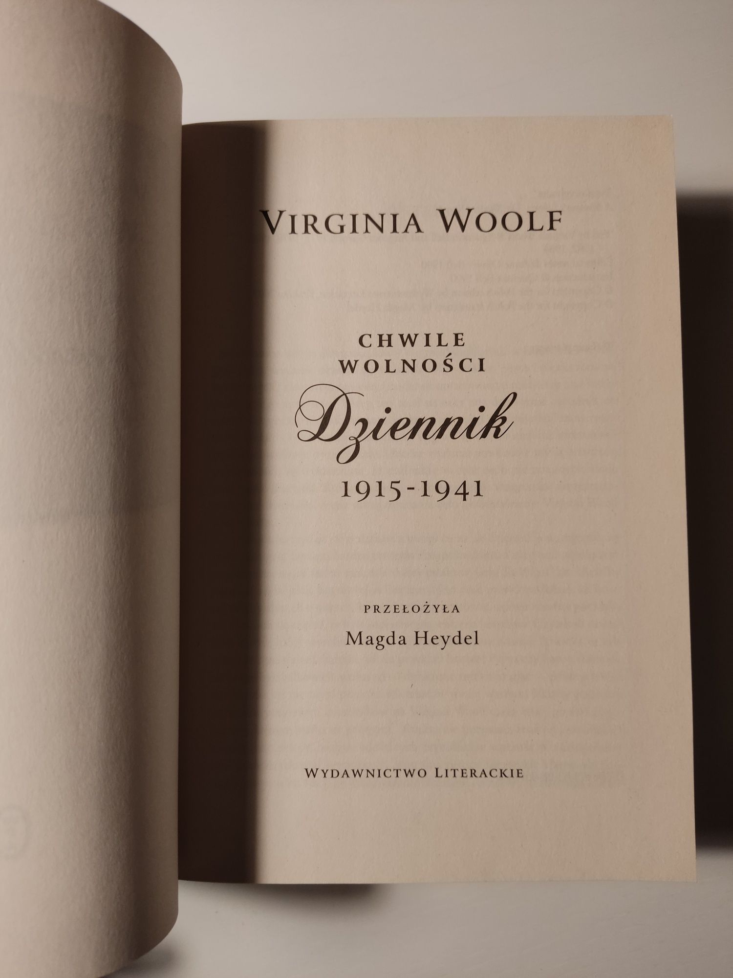 Virginia Woolf Dzienniki 1915/1941 Chwile wolności (Nowa 2007)