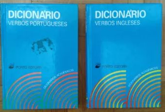2 Dicionários Escolar de Verbos Ingleses e Portugueses