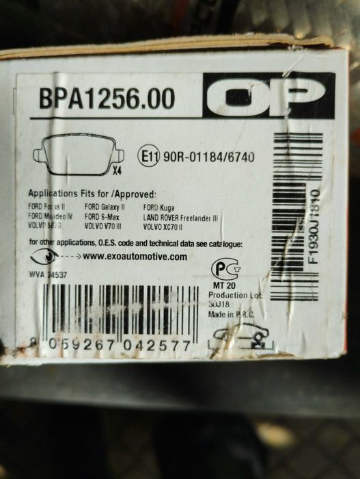 Pastilhas de travão traseiras BMW,Ford,Volvo,Land Rover