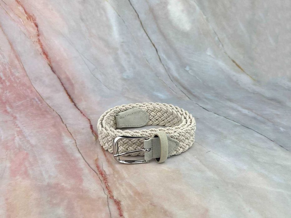 Nowy pasek SuitSupply ze skóry naturalnej bawełny skóra skórzany męski