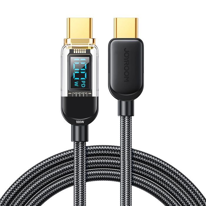 Joyroom kabel USB C - USB C 100W do 1,2m czarny