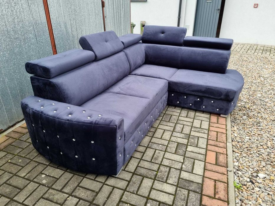 Narożnik NORTON Glamour duża pow. spania