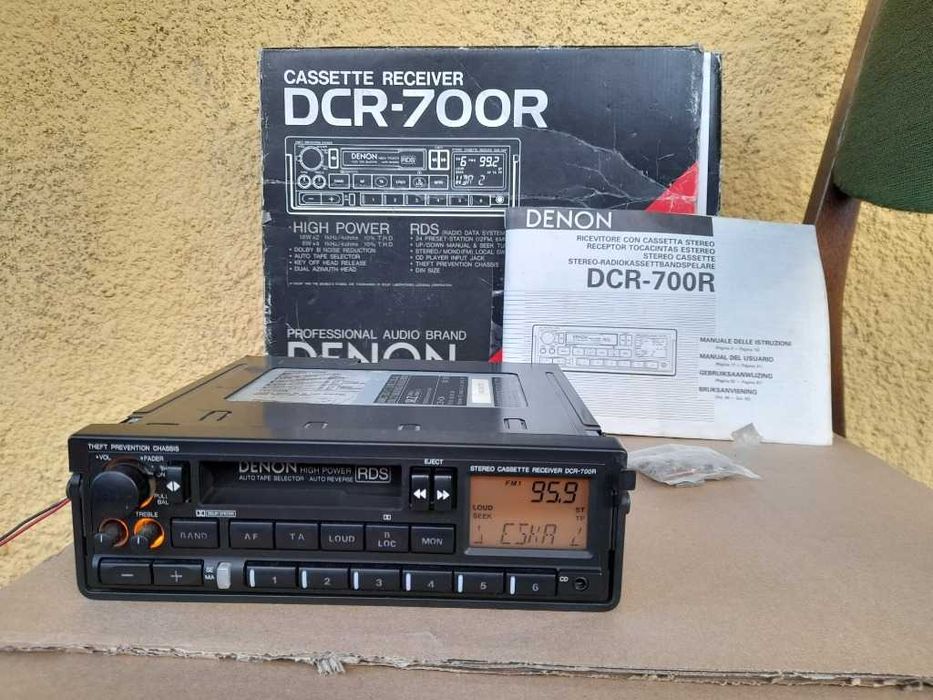 Legendarne Radio DENON DCR-700R rds + pudełko + instrukcja + karta