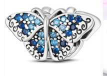 Charms motyl Srebro