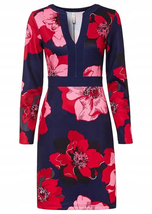 B.P.C ołówkowa sukienka w duże kwiaty 36/38.