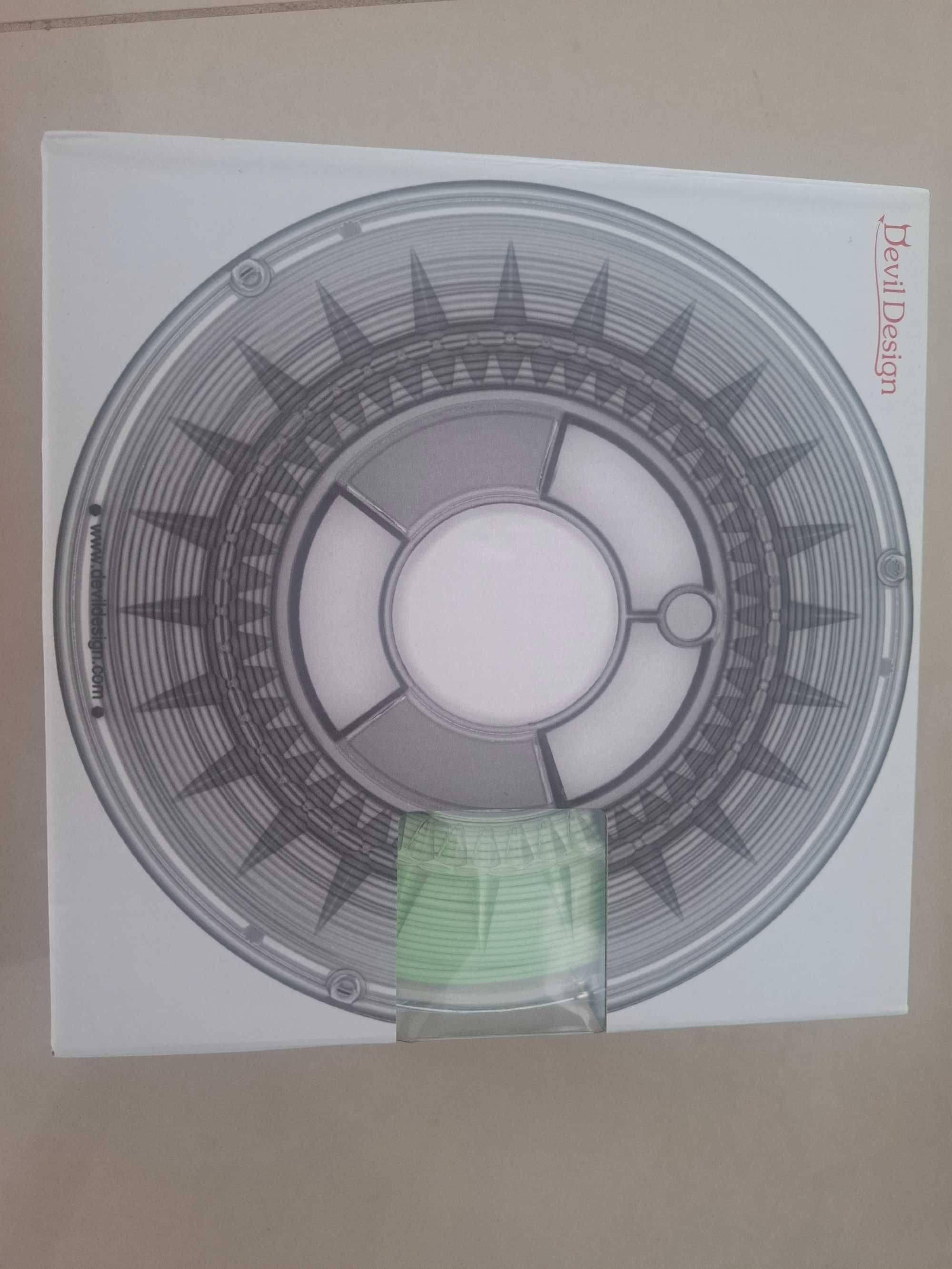Filament do drukarki 3D PLA Devil Design Zielony Green Bright Niebiesk