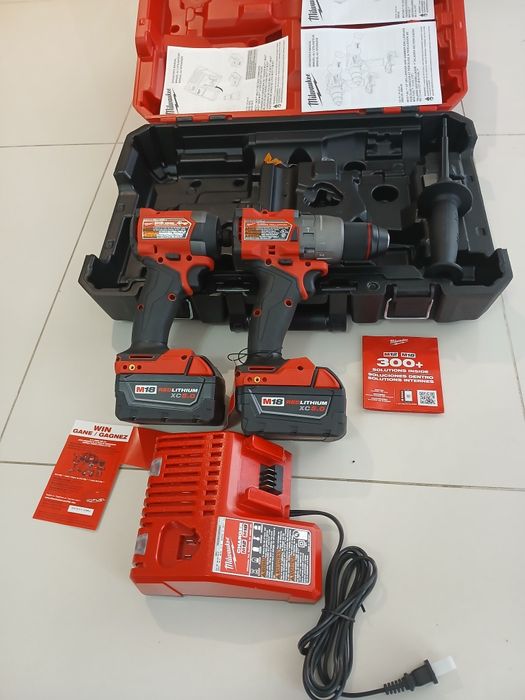 Zestaw Milwaukee M18 Wkrętarka +zakrętarka  2× 5.0ah. Nowe Orginał