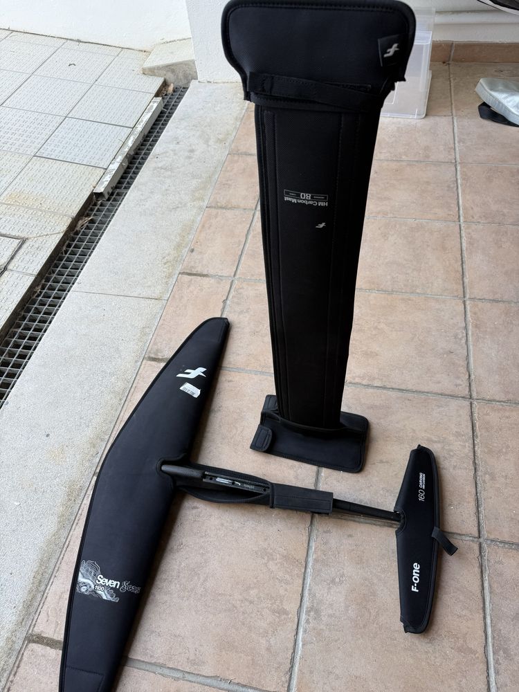 F-One Prancha Sup Foil + Matro Carbono 80 + Foil Seven Seas 1100