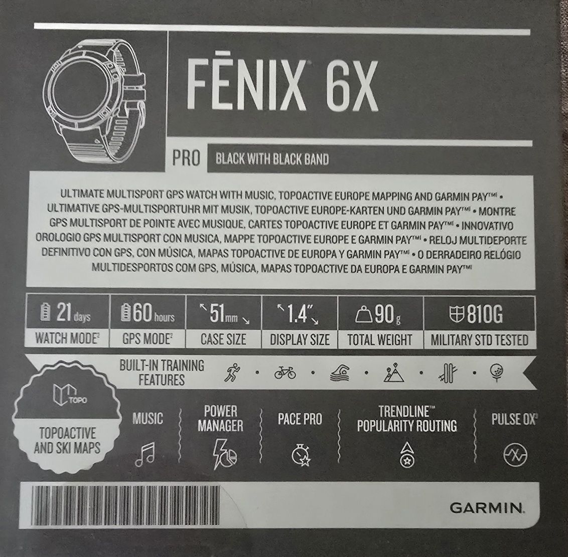 Zegarek GARMIN Fenix 6X PRO