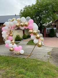 Stelaż metalowy na balony, girlanda, dekoracja, komunia, wesele.